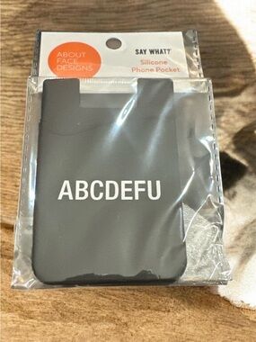 Black Silicone Phone Pocket - ABCDEFU
1196